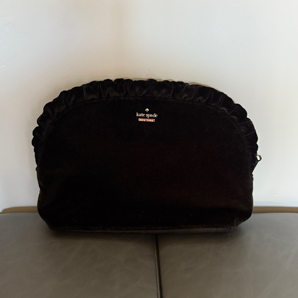 Kate Spade Black Velvet Clutch